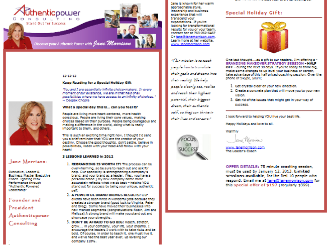 1ShoppingCart Newsletter Example 1ShoppingCart Specialist